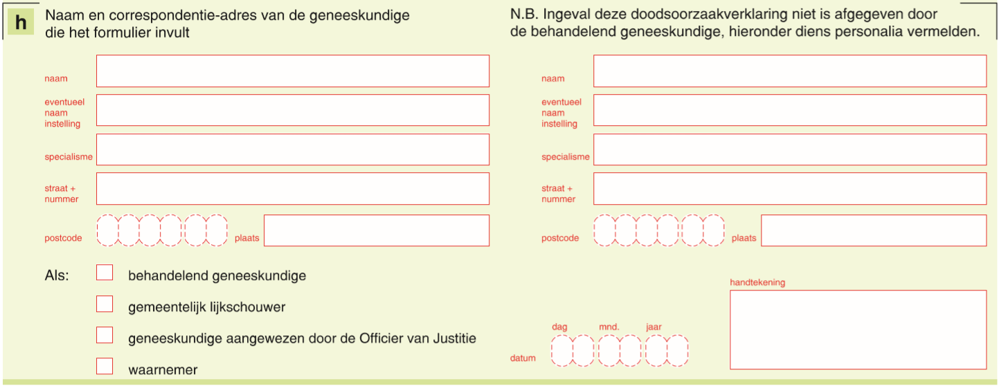 Toelichting Doodsoorzaak­verklaring