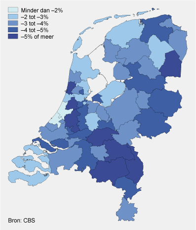 Sterkste economische krimp in industriële regio's